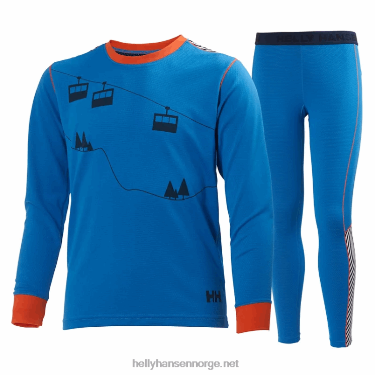 juniors lifa merino midweight base layer sett Helly-Hansen F6TJ02487 grå melang
 svart
 marinen