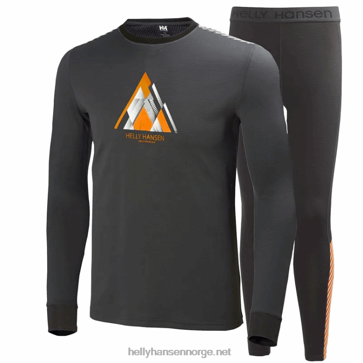 juniors lifa merino midweight base layer sett Helly-Hansen F6TJ02487 grå melang
 svart
 marinen