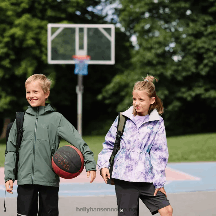 celeste regnjakke for juniorer Helly-Hansen F6TJ02554 skagen blå