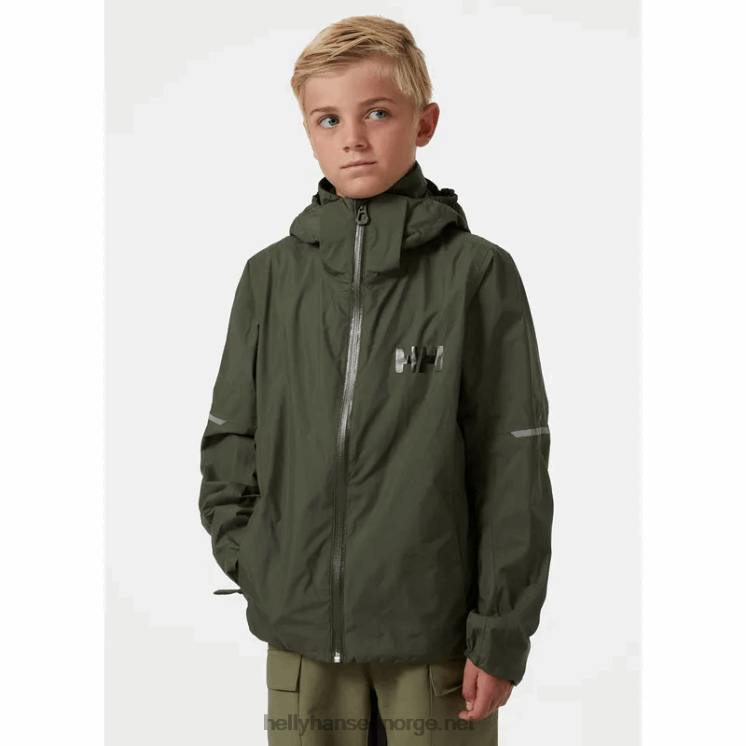 juniors loen regnjakke Helly-Hansen F6TJ02429 terrakotta
 gran