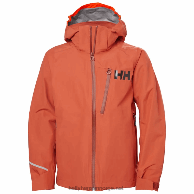 juniors marka softshell jakke Helly-Hansen F6TJ02551 terrakotta
 dyp fjord