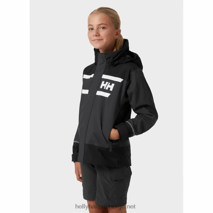 juniors salt port 2.0 seilerjakke Helly-Hansen F6TJ02559 lyseblå
 hvit