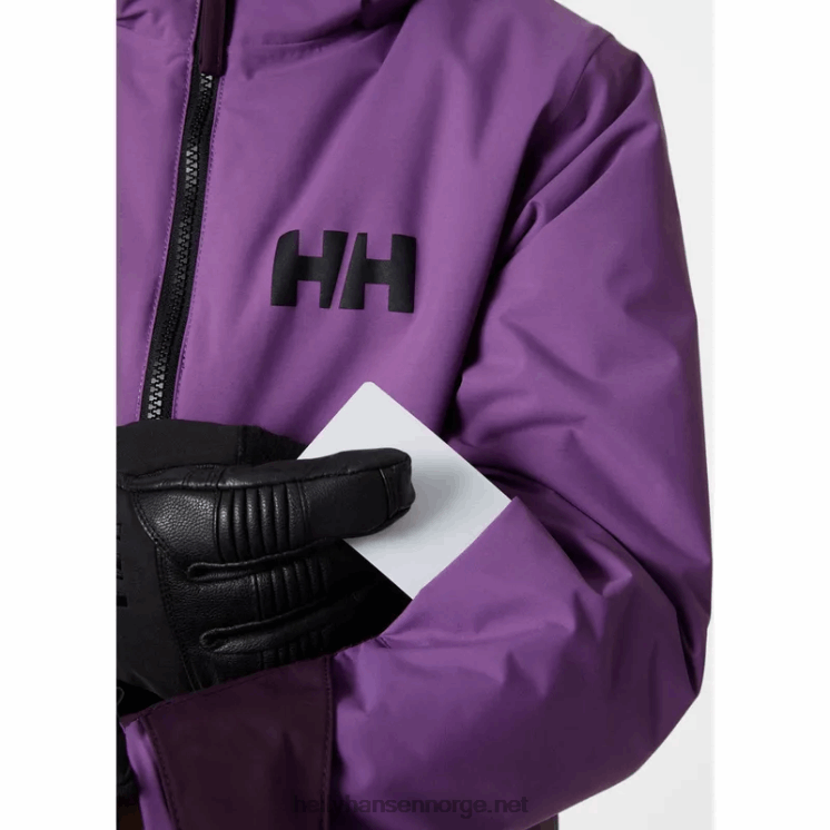 juniors urban puffy vinterparkas Helly-Hansen F6TJ02417 dyp fjord
 svart