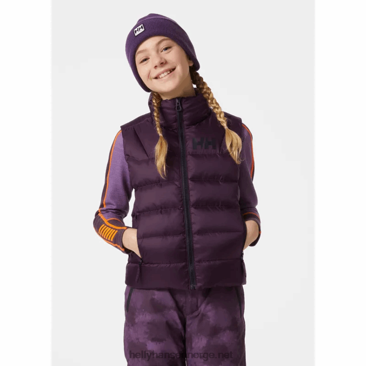 juniors vision puffy jakke Helly-Hansen F6TJ02763 blå tåke
 svart