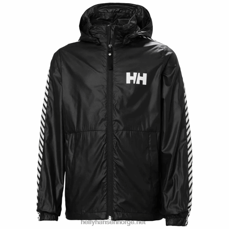 vindjakke med striper for juniorer Helly-Hansen F6TJ02811 søt lime varme koraller