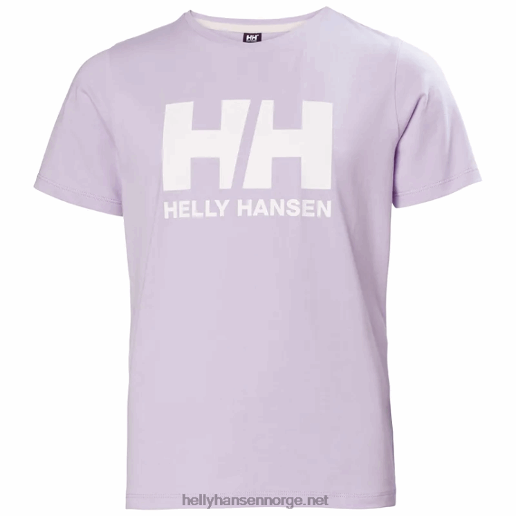 hh logo t-skjorte for juniorer Helly-Hansen F6TJ02507 rosenkvarts skarp grønn søt lime