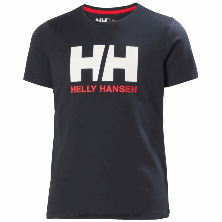 hh logo t-skjorte for juniorer Helly-Hansen F6TJ02511 hvit varsel rød grå melang