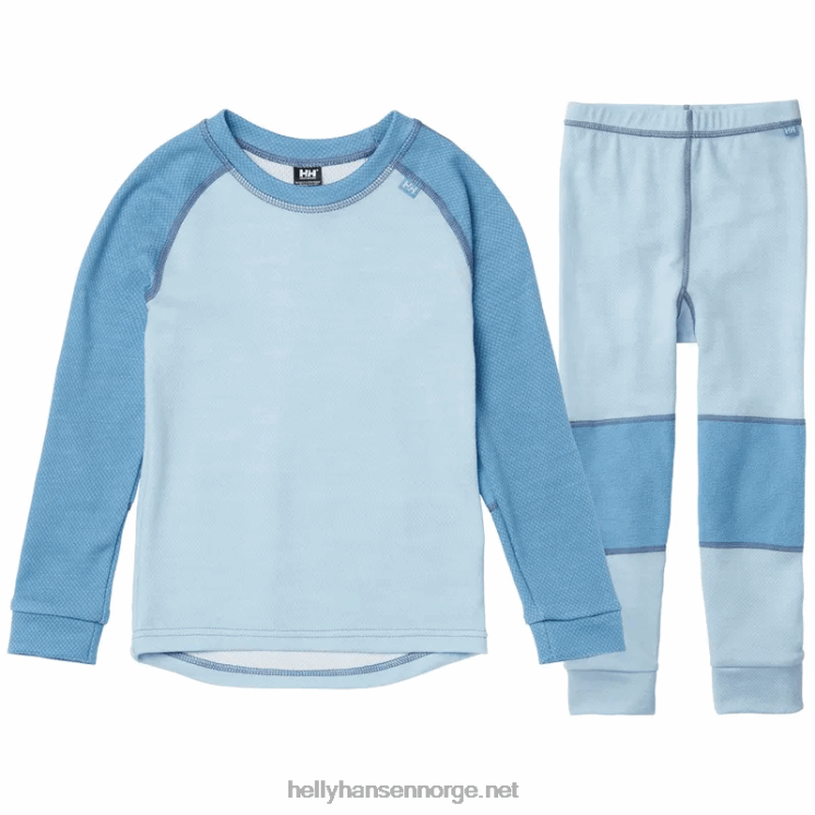 hh lifa merino baselagsett for barn Helly-Hansen F6TJ02355 blåregn pu