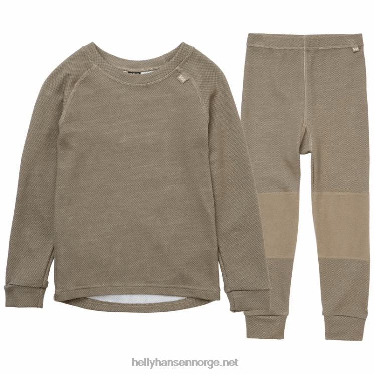 hh lifa merino baselagsett for barn Helly-Hansen F6TJ02357 grå melang