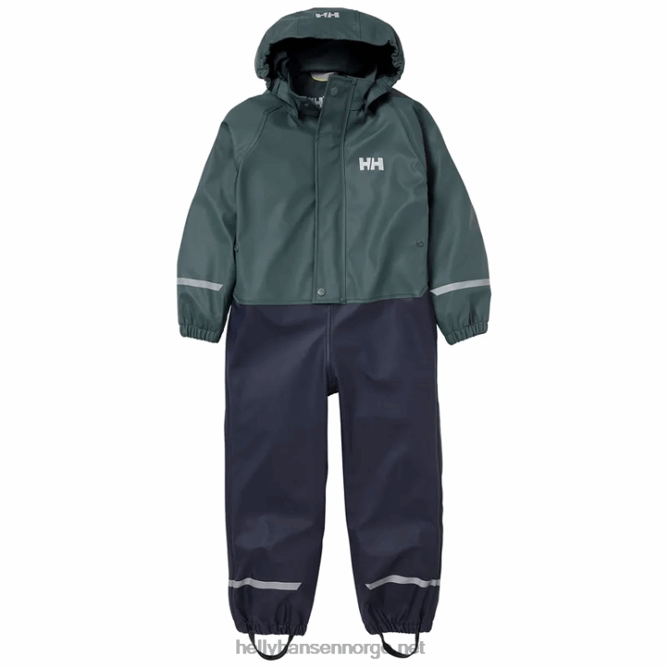 bergens regnsett i fleece for barn Helly-Hansen F6TJ02313 knust gra