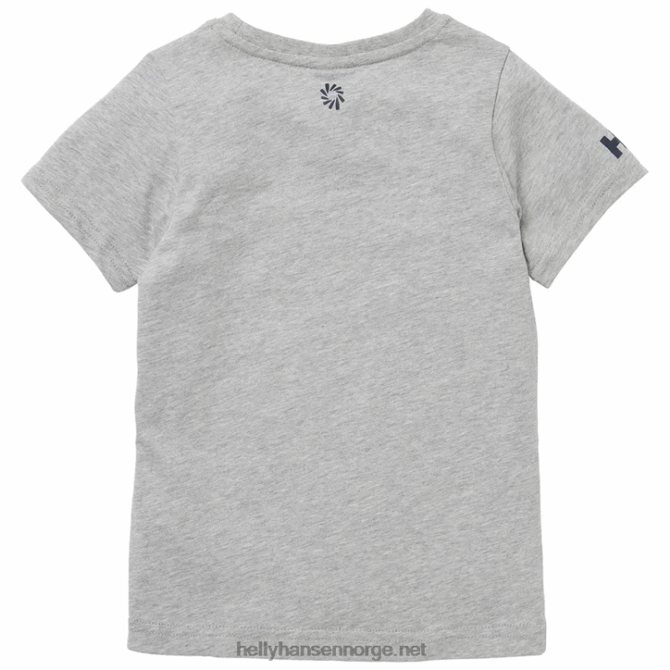 havkappløps-hettegenser for barn og juniorer Helly-Hansen F6TJ02378 grå melang
 marinen