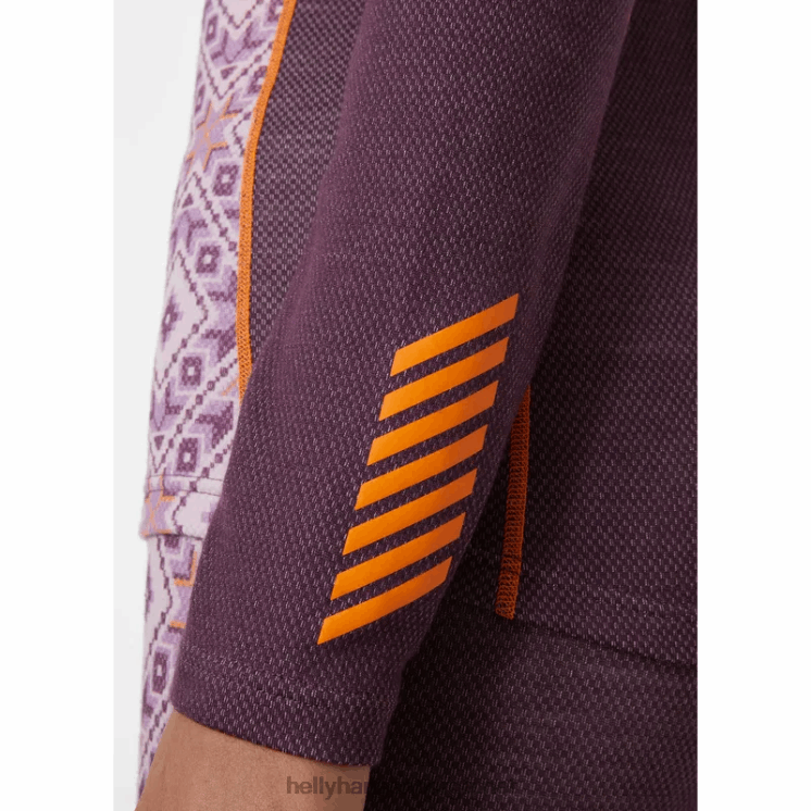 kvinner lifa merino midweight 2-i-1 grafisk halv glidelås baselag Helly-Hansen F6TJ02064 babytropp