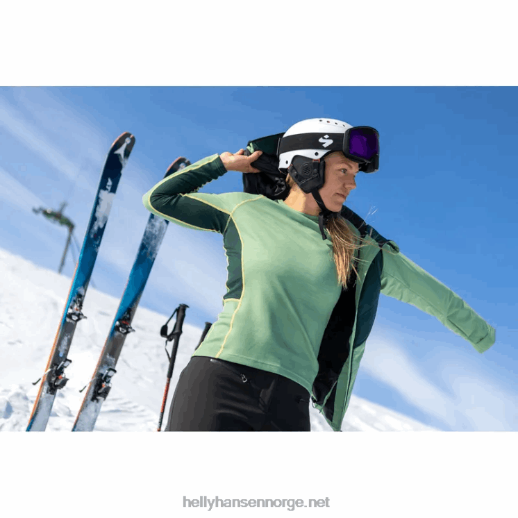 kvinners lifa merino midweight crew base layer Helly-Hansen F6TJ02050 offwhite