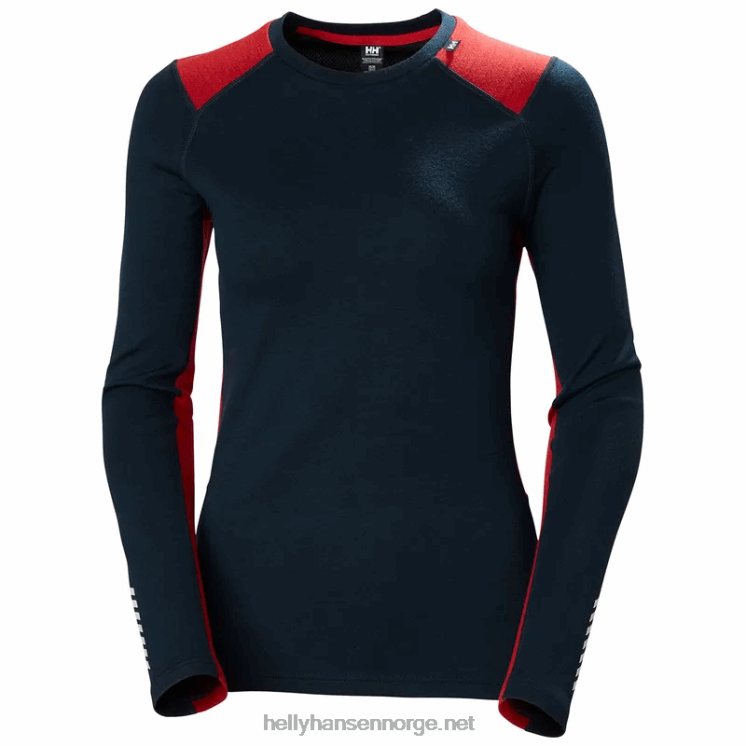 kvinners lifa merino midweight crew base layer Helly-Hansen F6TJ02052 svart