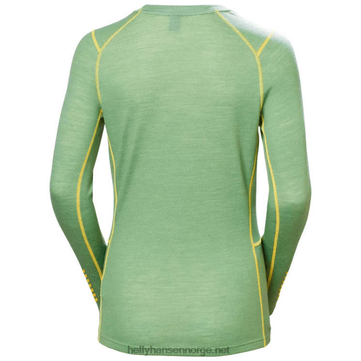kvinners lifa merino midweight grafisk langermet crew baselag Helly-Hansen F6TJ02070 marine deco f