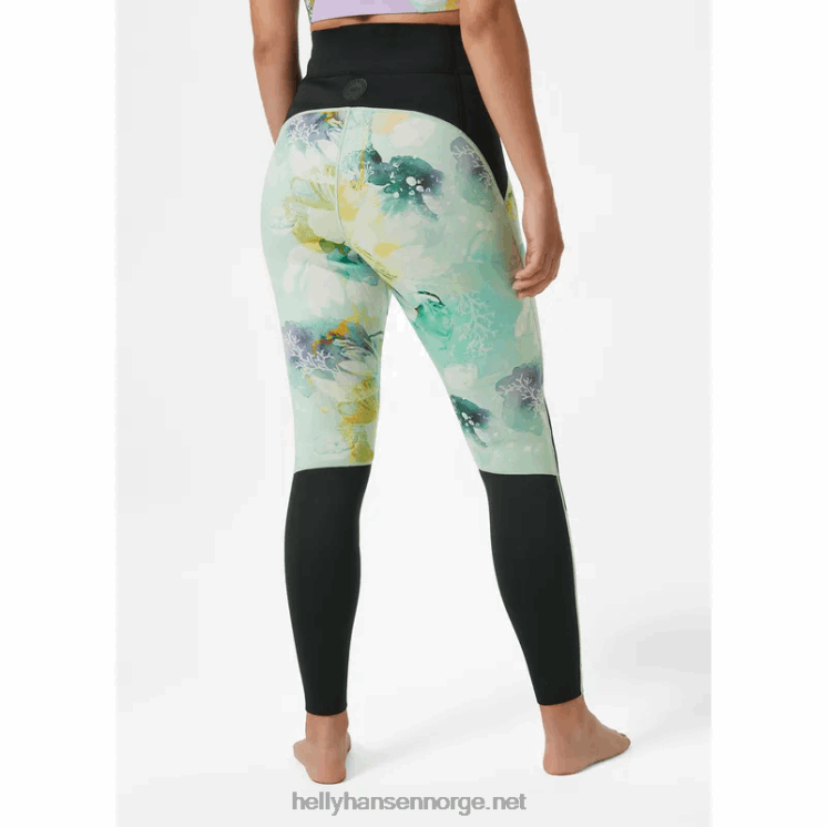 vannklær rashguard for kvinner Helly-Hansen F6TJ02724 marineblå stripe
 hvit