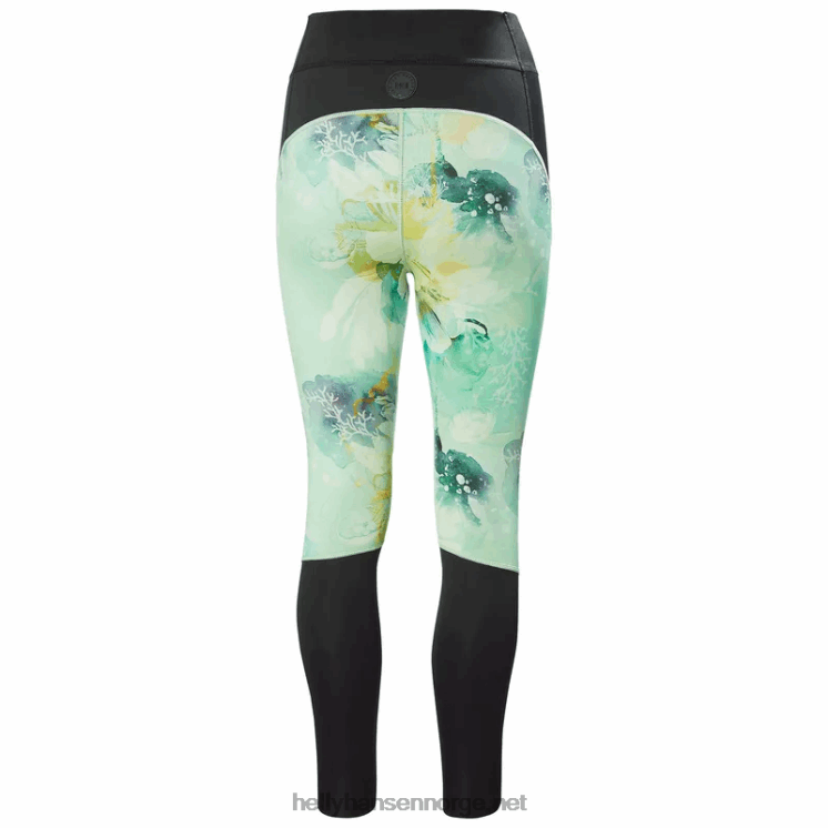 vannklær rashguard for kvinner Helly-Hansen F6TJ02724 marineblå stripe
 hvit