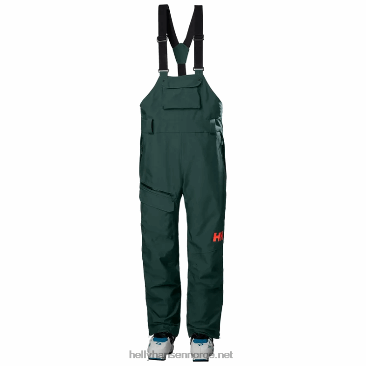 kvinners powderqueen bib skibukser Helly-Hansen F6TJ01853 knust gra