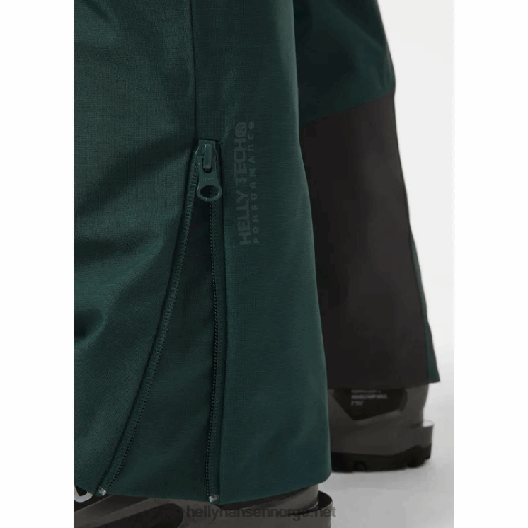 kvinners powderqueen bib skibukser Helly-Hansen F6TJ01853 knust gra