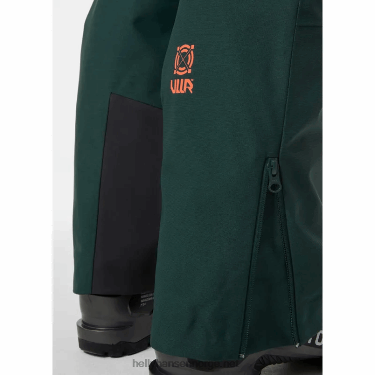 kvinners powderqueen bib skibukser Helly-Hansen F6TJ01853 knust gra