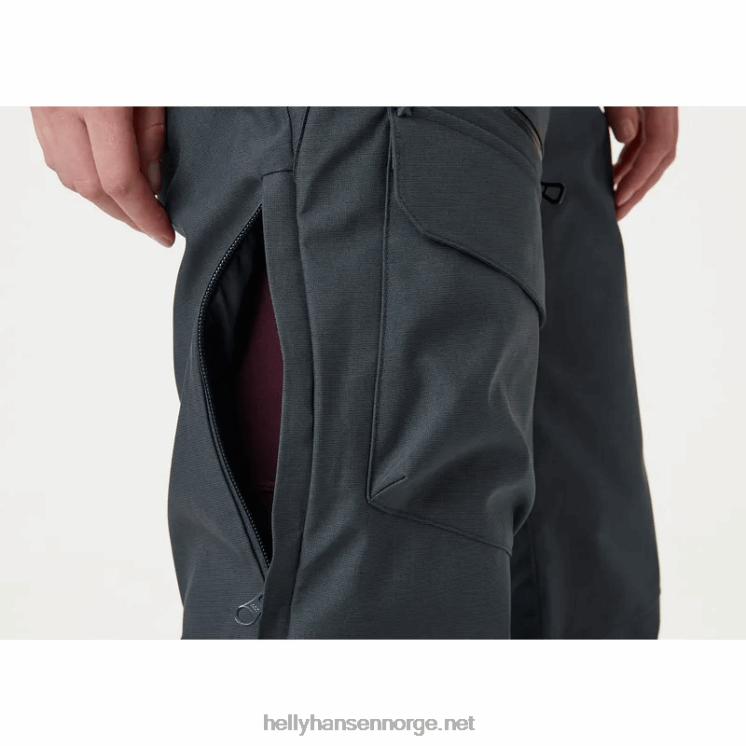 kvinners powderqueen bib skibukser Helly-Hansen F6TJ01855 blå tåke