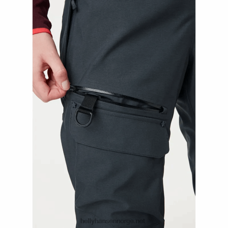 kvinners powderqueen bib skibukser Helly-Hansen F6TJ01855 blå tåke