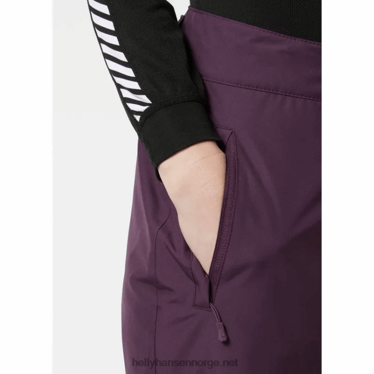 kvinners powderqueen bib skibukser Helly-Hansen F6TJ01856 skifer