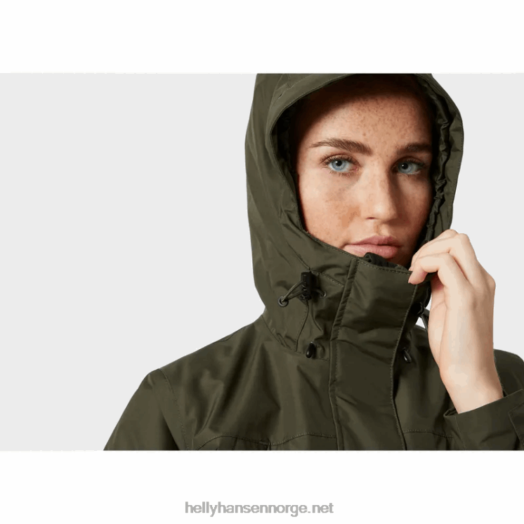 dame senja isolert vinterparkas Helly-Hansen F6TJ02634 grå melang
 marinen