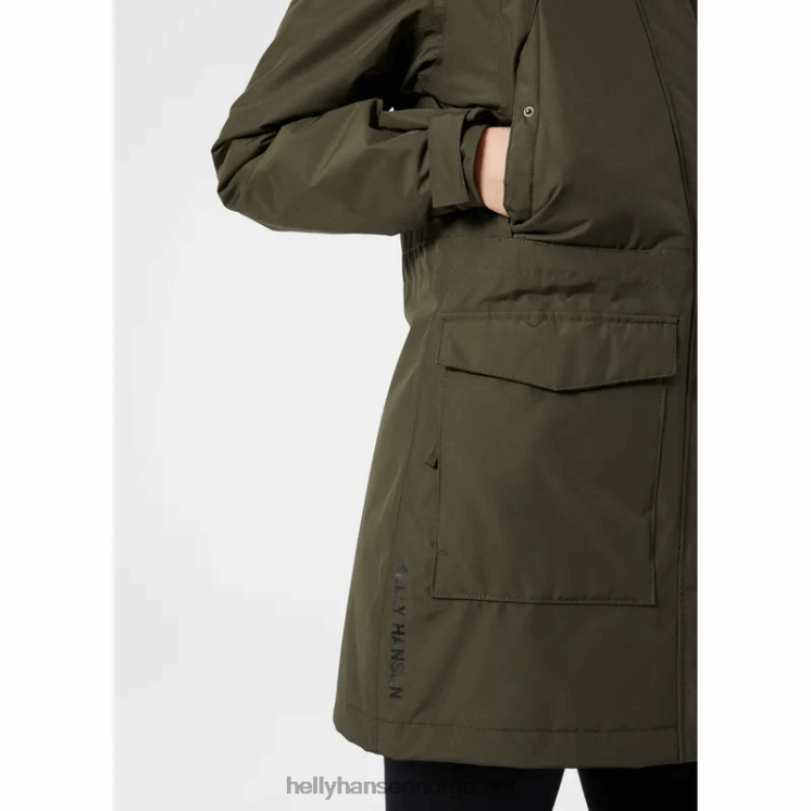 dame senja isolert vinterparkas Helly-Hansen F6TJ02634 grå melang
 marinen