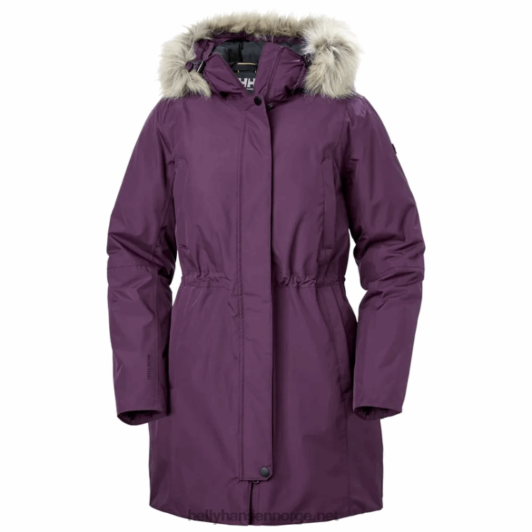 puffy vinterparka med blomst for kvinner Helly-Hansen F6TJ02629 svart marinen