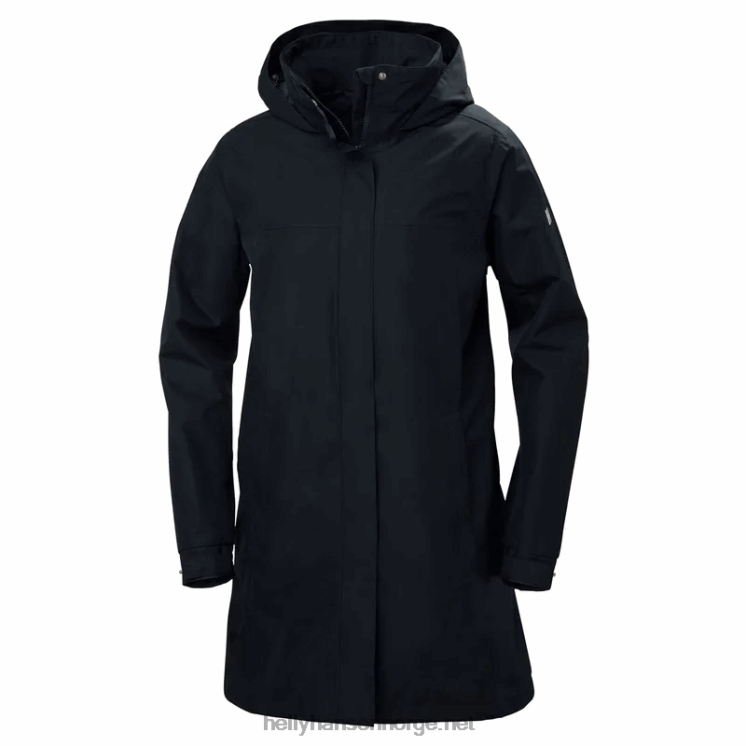 aden lang regnjakke for kvinner Helly-Hansen F6TJ01544 svart
