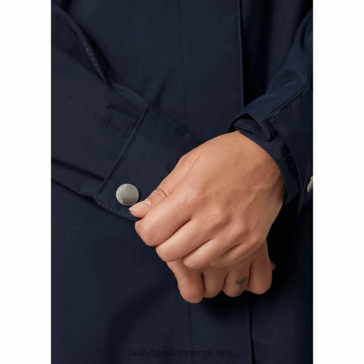 valentia regnfrakk for kvinner Helly-Hansen F6TJ02612 svart
 marinen