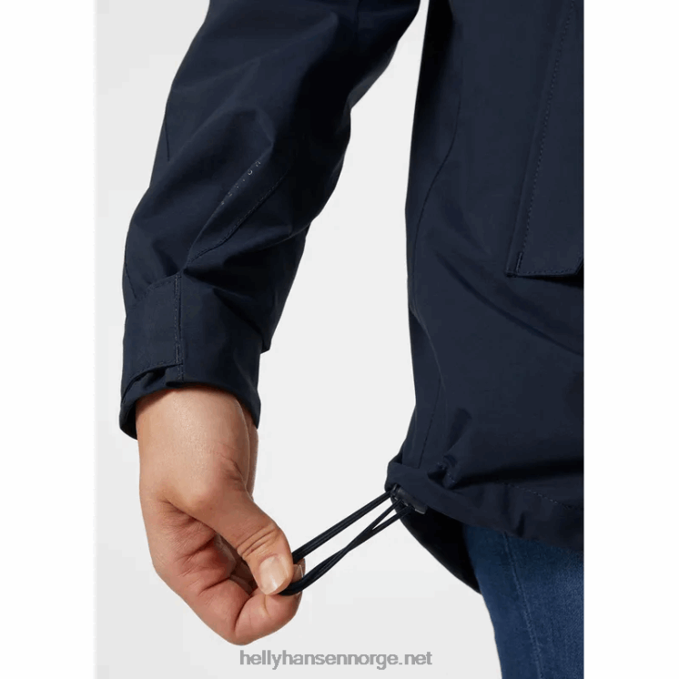 valentia regnfrakk for kvinner Helly-Hansen F6TJ02612 svart
 marinen