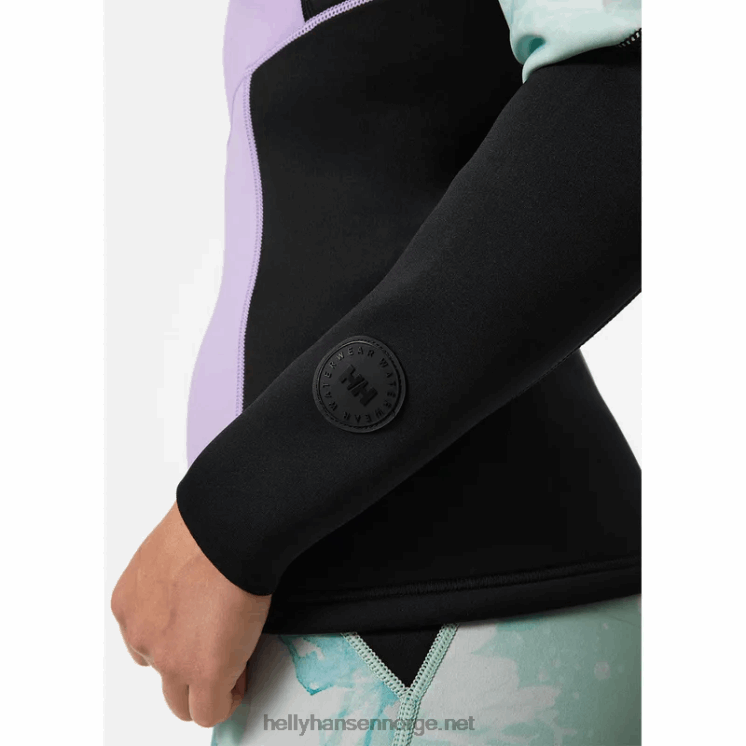 vannklær langermet vårvåtdrakt for kvinner Helly-Hansen F6TJ01395 marineblå stripe