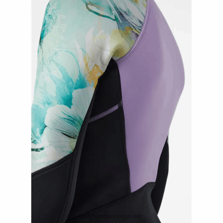 vannklær langermet vårvåtdrakt for kvinner Helly-Hansen F6TJ01395 marineblå stripe