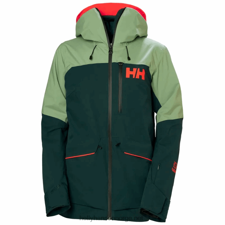 kvinners powchaser lifaloft isolert skijakke Helly-Hansen F6TJ02655 knust gra