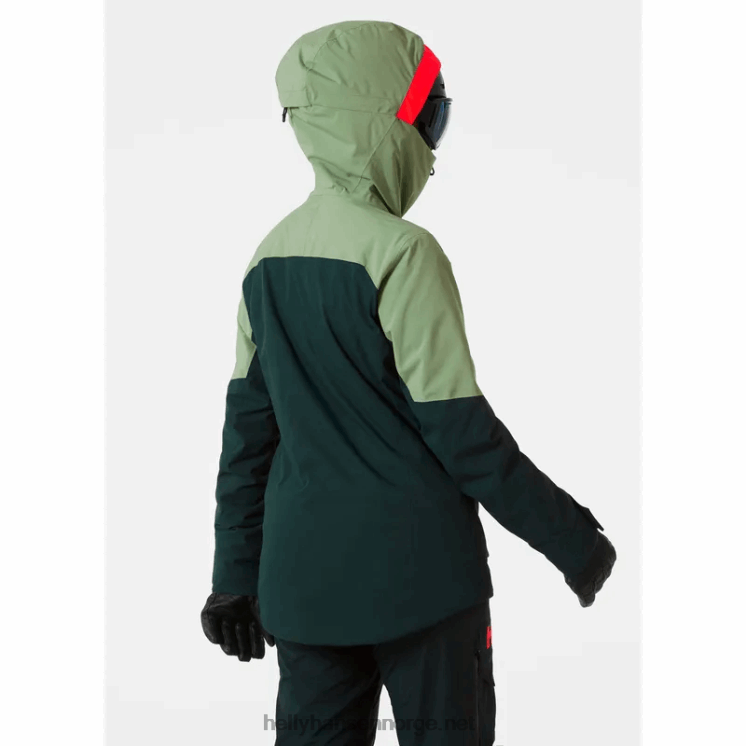 kvinners powchaser lifaloft isolert skijakke Helly-Hansen F6TJ02655 knust gra