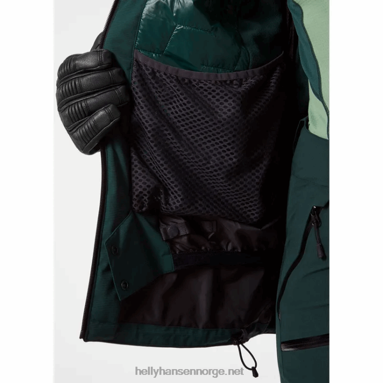 kvinners powchaser lifaloft isolert skijakke Helly-Hansen F6TJ02655 knust gra