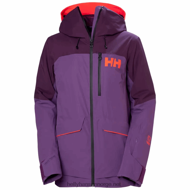 kvinners powderqueen infinity skijakke Helly-Hansen F6TJ02654 mørkeste spr blå tåke