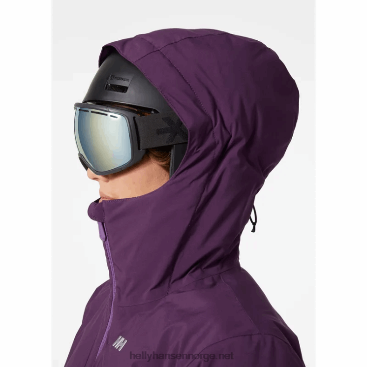 puffy keiserlige skijakke for kvinner Helly-Hansen F6TJ02668 mørkeste spr
 hvit
 svart