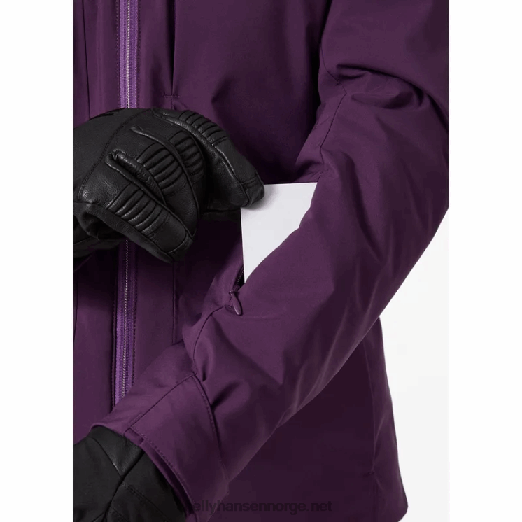 puffy keiserlige skijakke for kvinner Helly-Hansen F6TJ02668 mørkeste spr
 hvit
 svart