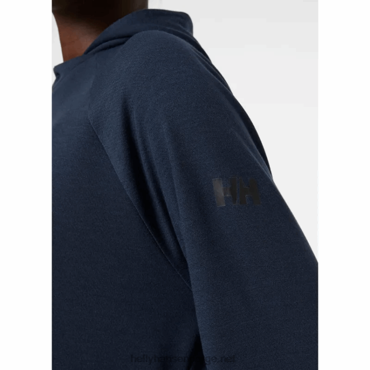 hurtigtørkende hettegenser for kvinner Helly-Hansen F6TJ01710 grå melang