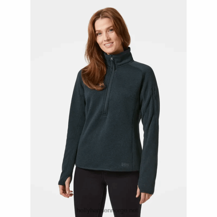 dame varde fleece med halv glidelås 2.0 Helly-Hansen F6TJ01686 grå tåke