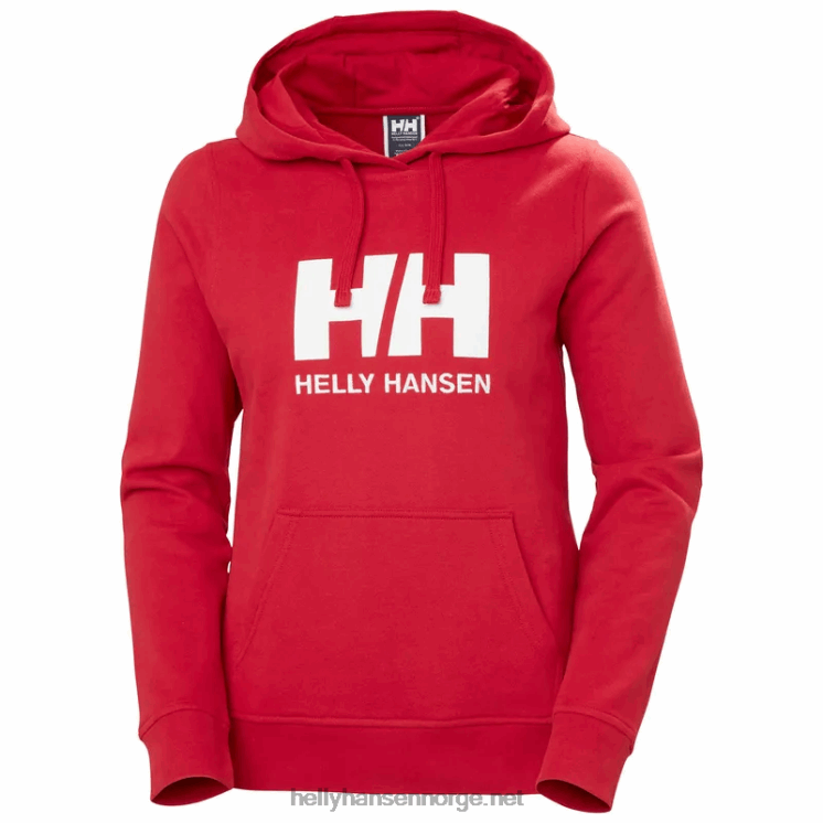 hettegenser med hh-logo for kvinner Helly-Hansen F6TJ01894 hvit