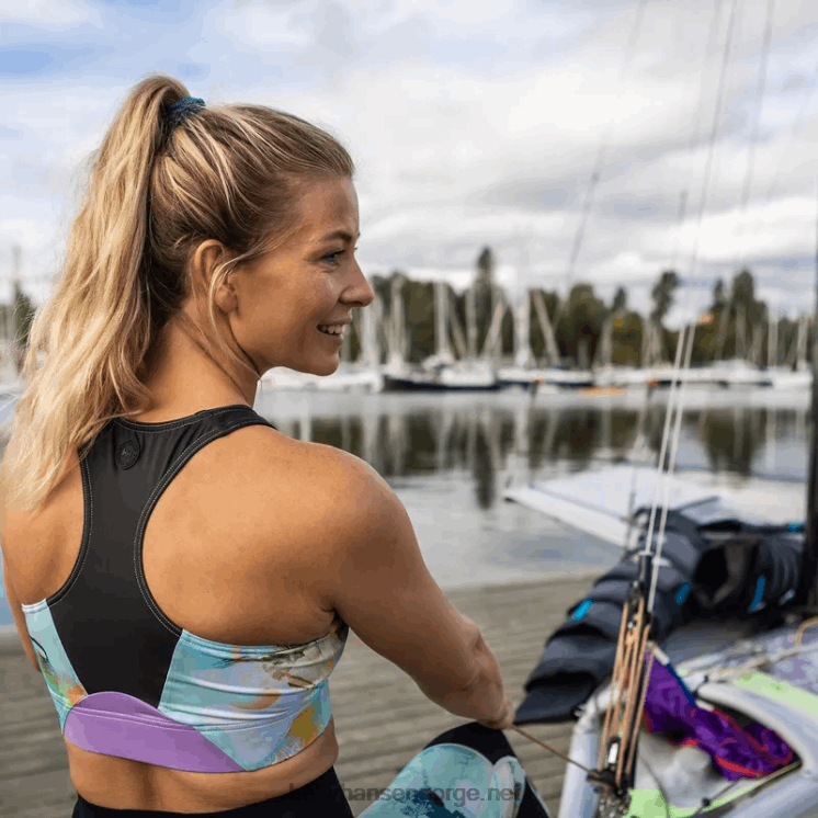 dame sirene hurtigtørkende polo Helly-Hansen F6TJ02019 marinen