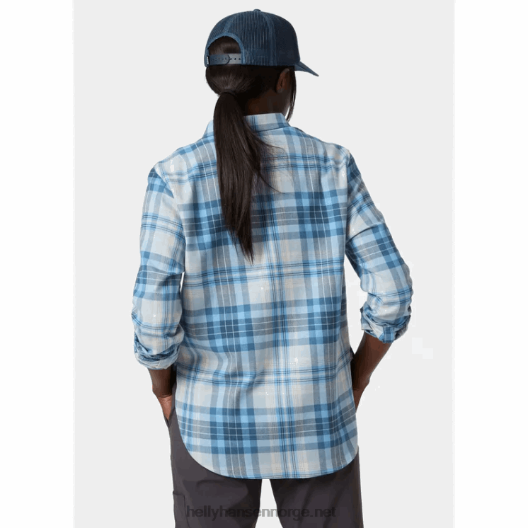 kvinner lokka økologisk flanell langermet skjorte Helly-Hansen F6TJ02026 mynte pledd