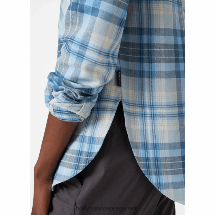 kvinner lokka økologisk flanell langermet skjorte Helly-Hansen F6TJ02026 mynte pledd