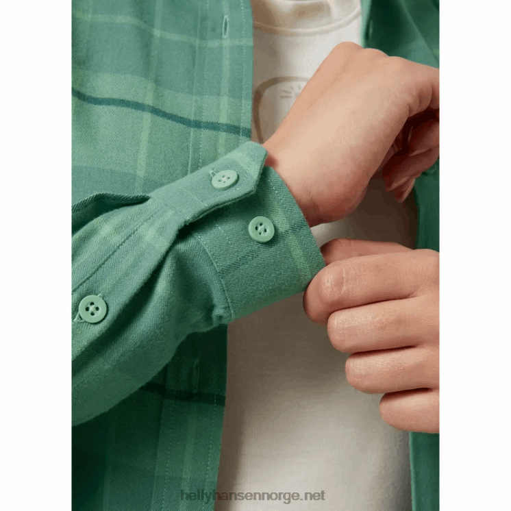 kvinner lokka økologisk flanell langermet skjorte Helly-Hansen F6TJ02028 myk grå