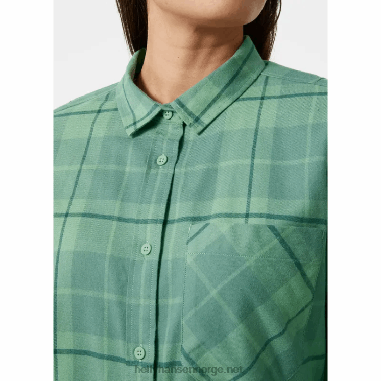 kvinner lokka økologisk flanell langermet skjorte Helly-Hansen F6TJ02028 myk grå