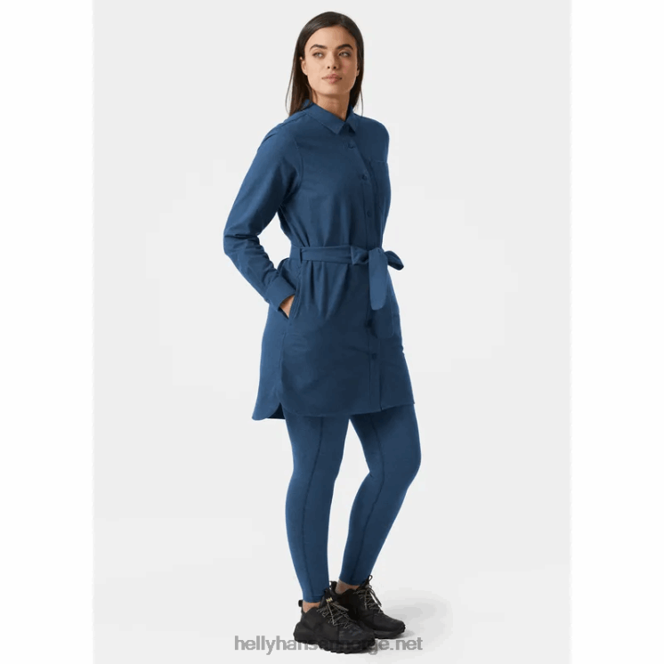 kvinner lokka økologisk flanell langermet skjorte Helly-Hansen F6TJ02031 marine pledd